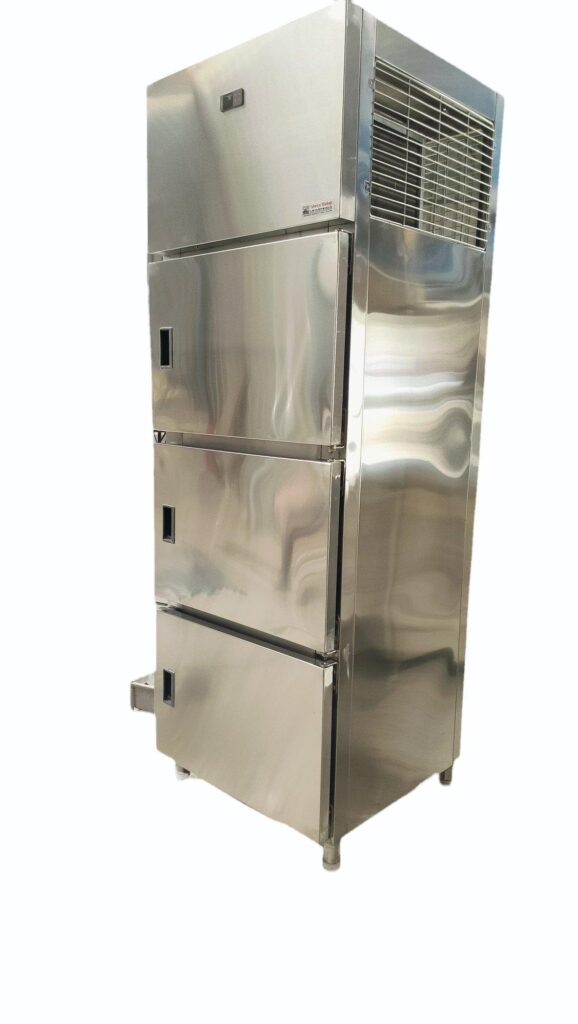 three door vertical deep fridge
